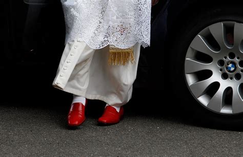 pope's red slippers